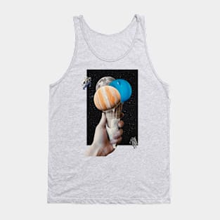 Space IceCream Illustration Tank Top